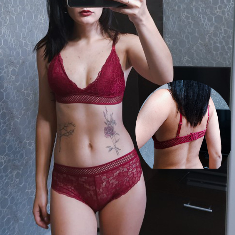 Jooksujooga fitnessi topid Naiste pitsist rinnahoidjakomplektid Seksikad pitsist aluspesu Traadita üliõhuke pesu Naiste rinnahoidja topid 2tk