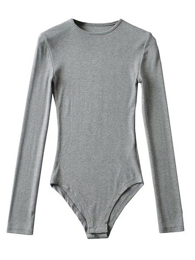 Primăvară toamnă femei ocazional cu mâneci lungi decolteu O tricotat Body Streetwear salopete elastice skinny