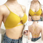 Seksi ženski grudnjak bez leđa Bešavni križni ljepotan grudnjak s omotom na leđima Djevojka Udoban prsluk Donje rublje Ženski ženski grudnjaci bez žica