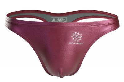 2020 BRAVE PERSON Slip din imitație de piele pentru bărbați Lenjerie de corp sexy Slip pentru bărbați cu talie joasă Slip pentru bărbați Slip pentru bărbați Tanga