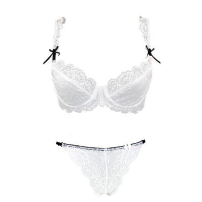 Γυναικεία Σετ σουτιέν Varsbaby Ultra-Thin Sexy Lace Underwire Εσώρουχα με λουλούδια προσαρμοσμένα με λουράκια