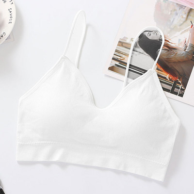 Top de damă Sexy Crop Top Femei Lenjerie de corp fără cusături Tank Top Fete Summer Cami Tricou Sexy Deep V Lenjerie Sport Camisole