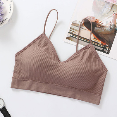 Top de damă Sexy Crop Top Femei Lenjerie de corp fără cusături Tank Top Fete Summer Cami Tricou Sexy Deep V Lenjerie Sport Camisole