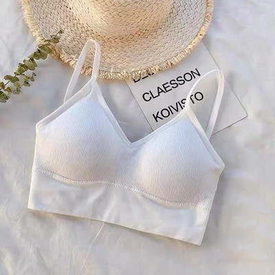 Top de damă Sexy Crop Top Femei Lenjerie de corp fără cusături Tank Top Fete Summer Cami Tricou Sexy Deep V Lenjerie Sport Camisole