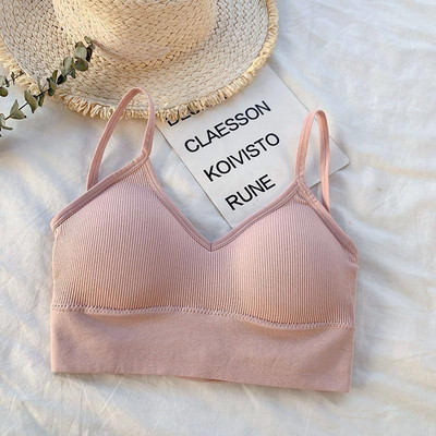 Top de damă Sexy Crop Top Femei Lenjerie de corp fără cusături Tank Top Fete Summer Cami Tricou Sexy Deep V Lenjerie Sport Camisole