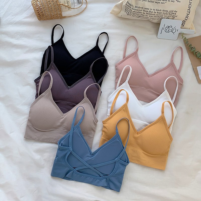 Top de damă Sexy Crop Top Femei Lenjerie de corp fără cusături Tank Top Fete Summer Cami Tricou Sexy Deep V Lenjerie Sport Camisole