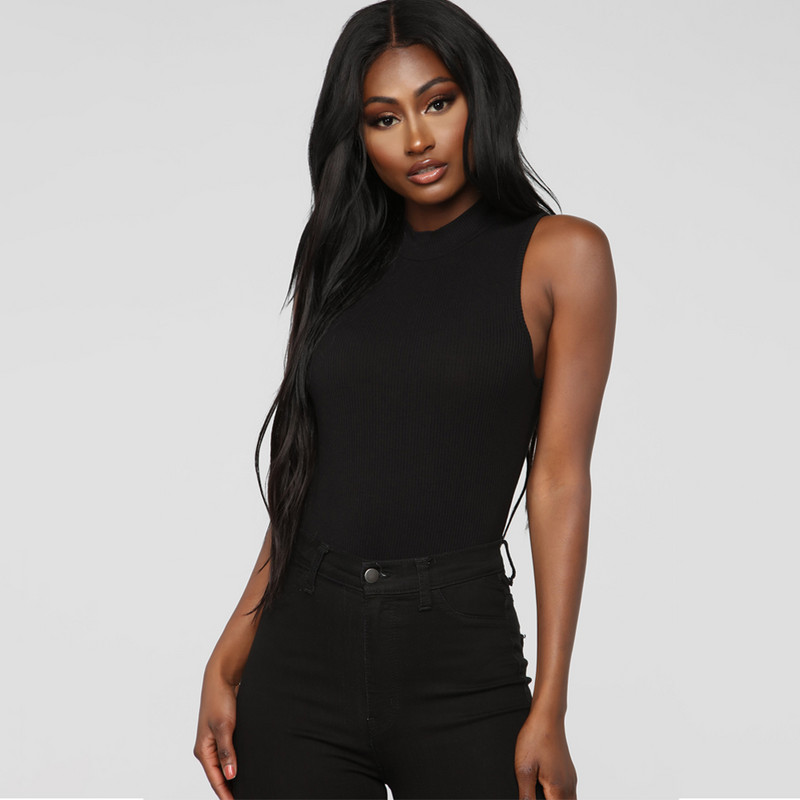Body fără mâneci pentru femei, cu gât rigiș, sexy alunecat, vara 2019, haine calde pentru femei, salopetă slim fit la modă
