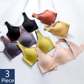 3tk Latex Plus Size Push Up Bralette õmblusteta rinnahoidjad naistele rinnahoidja vest kogub põrutuskindlad padja rinnahoidjad Dropshipping