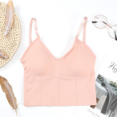 Ženske kratke majice bez rukava Bešavno donje rublje Ženske kratke majice Ženske sportske majice Seksi donje rublje s niskim leđima Bez rukava Podstavljene kamisole Femme