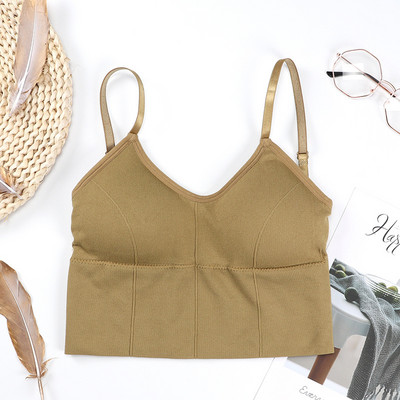 Ženske kratke majice bez rukava Bešavno donje rublje Ženske kratke majice Ženske sportske majice Seksi donje rublje s niskim leđima Bez rukava Podstavljene kamisole Femme