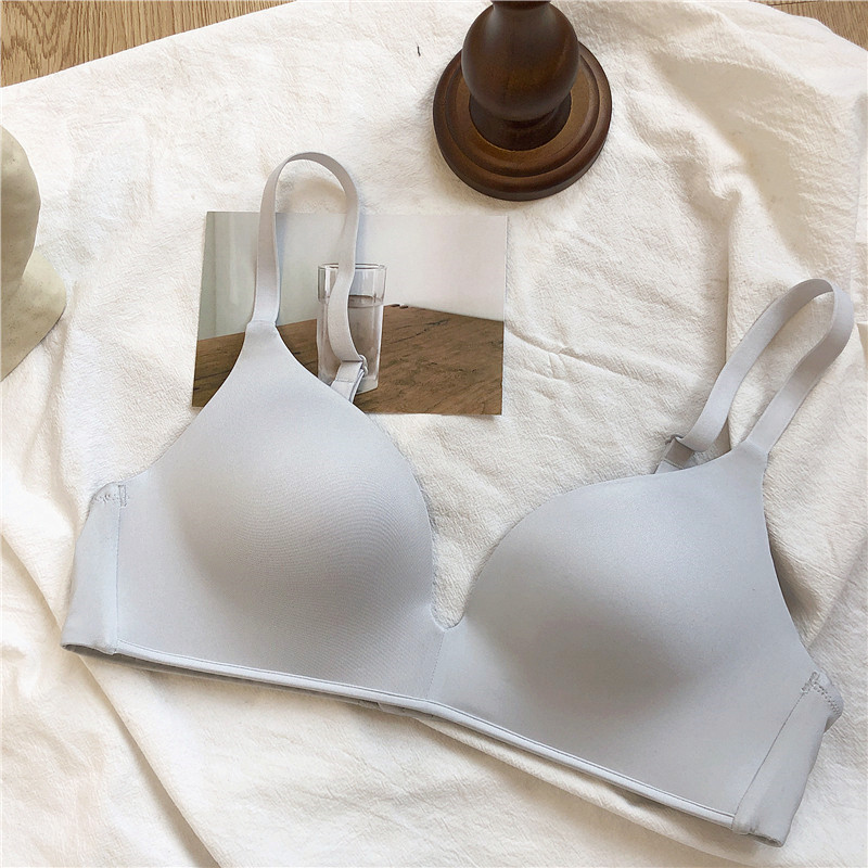 Seven Wish Γυναικεία εσώρουχα χωρίς ίχνη, απαλή συλλογή, απλό μονόχρωμο άνετο τρίγωνο κάλυμμα σουτιέν με κούπα Ab cup