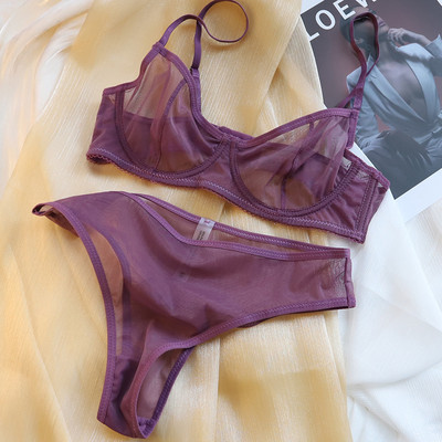 Διάφανο σετ σουτιέν χωρίς ραφές Γυναικεία εσώρουχα Σέξι γυναικεία Bralette Fashion Σετ σουτιέν δύο τεμαχίων και σετ εσώρουχα μυστικά
