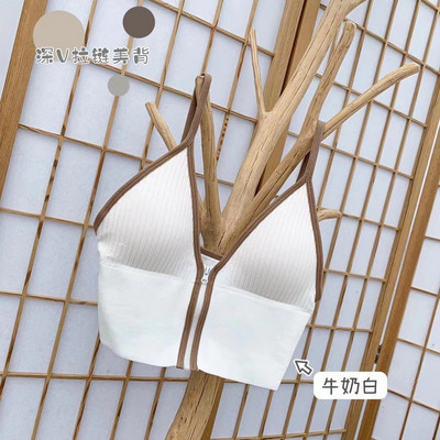 CHRLEISURE φερμουάρ Crop Top Σουτιέν Γυναικείο Tank Top Αμάνικο Καμισόλ Tube Top Tank εσωρούχων