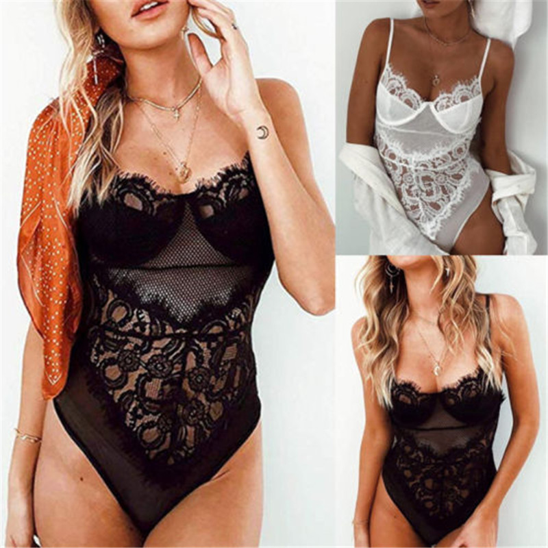 Seksualūs Lace Sling Sleepwear Moteriški apatiniai Kombinezonai Pižamos Bodžiai Moteriški Seksualus apatinis trikotažas Naktiniai apatiniai Paplūdimio Cover Up Kostiumas