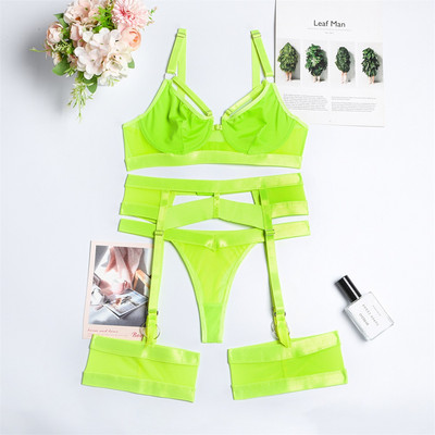 Aduloty Fashion Νέο σέξι γυναικεία εσώρουχα Εσώρουχα σουτιέν Σετ εσώρουχα λεπτής διατομής see-through Ερωτικά εσώρουχα με ζώνη ζωνών