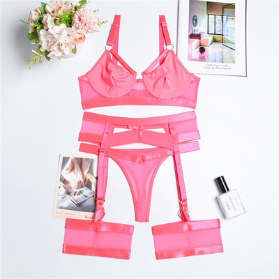 Aduloty Fashion Νέο σέξι γυναικεία εσώρουχα Εσώρουχα σουτιέν Σετ εσώρουχα λεπτής διατομής see-through Ερωτικά εσώρουχα με ζώνη ζωνών