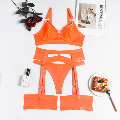 Aduloty Fashion Νέο σέξι γυναικεία εσώρουχα Εσώρουχα σουτιέν Σετ εσώρουχα λεπτής διατομής see-through Ερωτικά εσώρουχα με ζώνη ζωνών