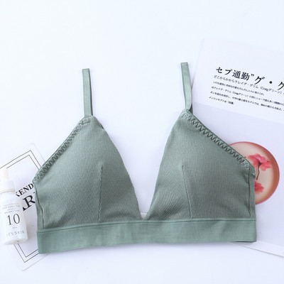 Sutiene din bumbac pentru femei Sutien fără sudură Lenjerie de corp confort Top Sutien pentru femei Sutien franceză Sutien triunghi căptușit Lenjerie sexy