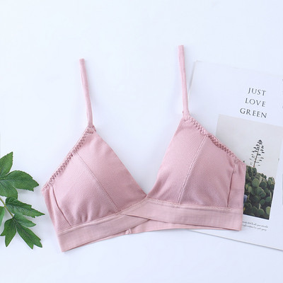 Sutiene din bumbac pentru femei Sutien fără sudură Lenjerie de corp confort Top Sutien pentru femei Sutien franceză Sutien triunghi căptușit Lenjerie sexy