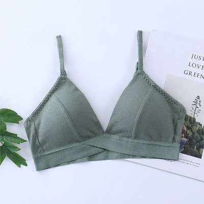 Sutiene din bumbac pentru femei Sutien fără sudură Lenjerie de corp confort Top Sutien pentru femei Sutien franceză Sutien triunghi căptușit Lenjerie sexy