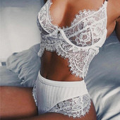 FAN SWEET Seksikas pitsist rinnahoidja naiste aluspesu kaheosaline komplekt Mugav Perspective Bralette komplekt Temptation rinnahoidja pesu ülikond