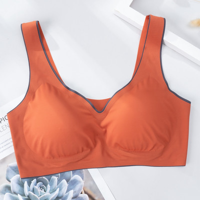 Γυναικείο σουτιέν χωρίς ραφή από λατέξ ώθηση επάνω Εσώρουχα Ψύξη Συγκεντρώνει μαξιλαράκι με προστασία από κραδασμούς Γυναικεία οικεία μόδα Μαλακό άνετο μπραλέτ