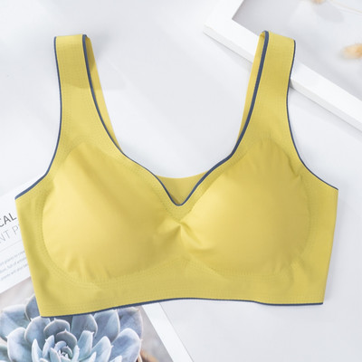 Γυναικείο σουτιέν χωρίς ραφή από λατέξ ώθηση επάνω Εσώρουχα Ψύξη Συγκεντρώνει μαξιλαράκι με προστασία από κραδασμούς Γυναικεία οικεία μόδα Μαλακό άνετο μπραλέτ