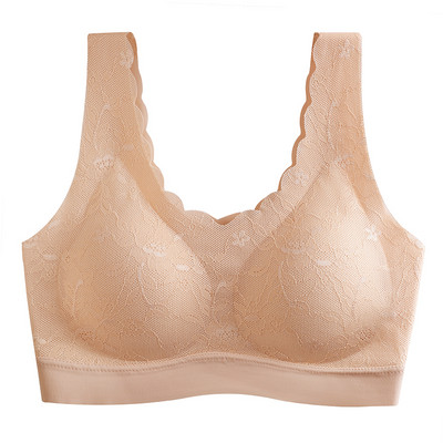 Γυναικείο σουτιέν χωρίς ραφή από λατέξ ώθηση επάνω Εσώρουχα Ψύξη Συγκεντρώνει μαξιλαράκι με προστασία από κραδασμούς Γυναικεία οικεία μόδα Μαλακό άνετο μπραλέτ