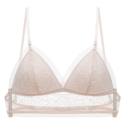 Γυναικείο σέξι σουτιέν με εξώπλατο στυλ Κομψό δαντέλα χωρίς ραφή Bralette Triangle Cup Αόρατα σουτιέν χωρίς κόκαλα για φόρεμα μαλακά λεπτά εσώρουχα