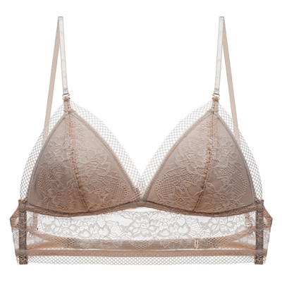 Γυναικείο σέξι σουτιέν με εξώπλατο στυλ Κομψό δαντέλα χωρίς ραφή Bralette Triangle Cup Αόρατα σουτιέν χωρίς κόκαλα για φόρεμα μαλακά λεπτά εσώρουχα