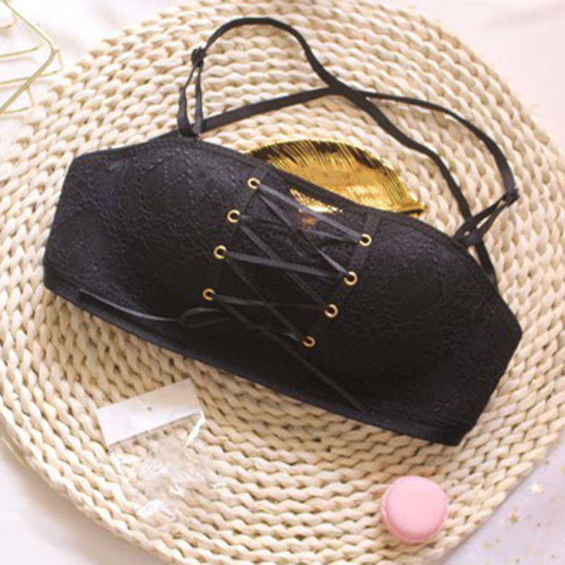 Γυναικείο δαντελένιο συνονθύλευμα Σέξι στράπλες σουτιέν Push Up Εσώρουχα μονόχρωμα σουτιέν χωρίς ραφές Γυναικεία εσώρουχα σταυρού