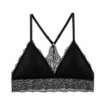 Дантелено секси бельо Безжичен сутиен за жени Подплатен Push Up Bralette Женски сутиен Y-line презрамка Модни сутиени без гръб Бельо