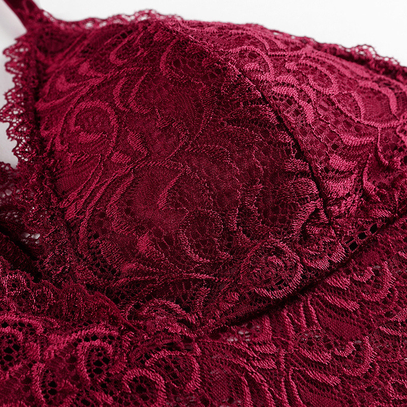 Lenjerie sexy din dantelă Sutien fără fir pentru femei Sutien cu push-up căptușit Sutien de femeie cu bretele Y-line Sutien de modă fără spate Lenjerie de corp