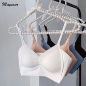 Sutiene tip vestă fără cusuri Moale fără sârmă Sutien sexy cupa subțire Ventilație Sutiene pentru femei Piept mic Lenjerie de corp Push Up Simplicity