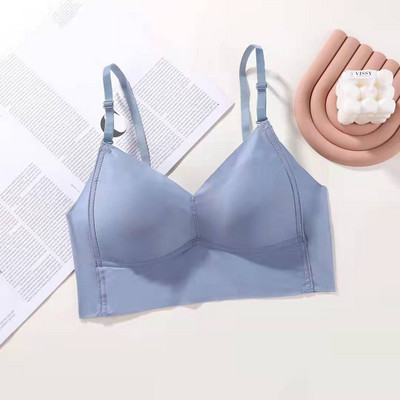 Sutiene tip vestă fără cusuri Moale fără sârmă Sutien sexy cupa subțire Ventilație Sutiene pentru femei Piept mic Lenjerie de corp Push Up Simplicity