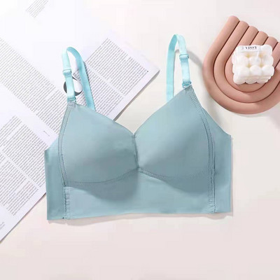 Sutiene tip vestă fără cusuri Moale fără sârmă Sutien sexy cupa subțire Ventilație Sutiene pentru femei Piept mic Lenjerie de corp Push Up Simplicity