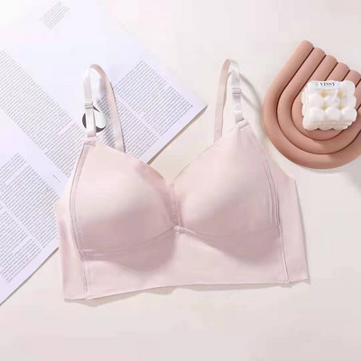 Sutiene tip vestă fără cusuri Moale fără sârmă Sutien sexy cupa subțire Ventilație Sutiene pentru femei Piept mic Lenjerie de corp Push Up Simplicity
