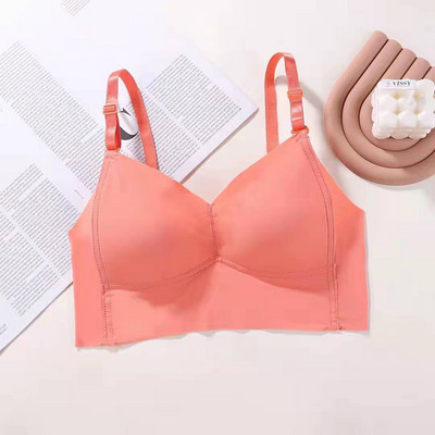 Sutiene tip vestă fără cusuri Moale fără sârmă Sutien sexy cupa subțire Ventilație Sutiene pentru femei Piept mic Lenjerie de corp Push Up Simplicity
