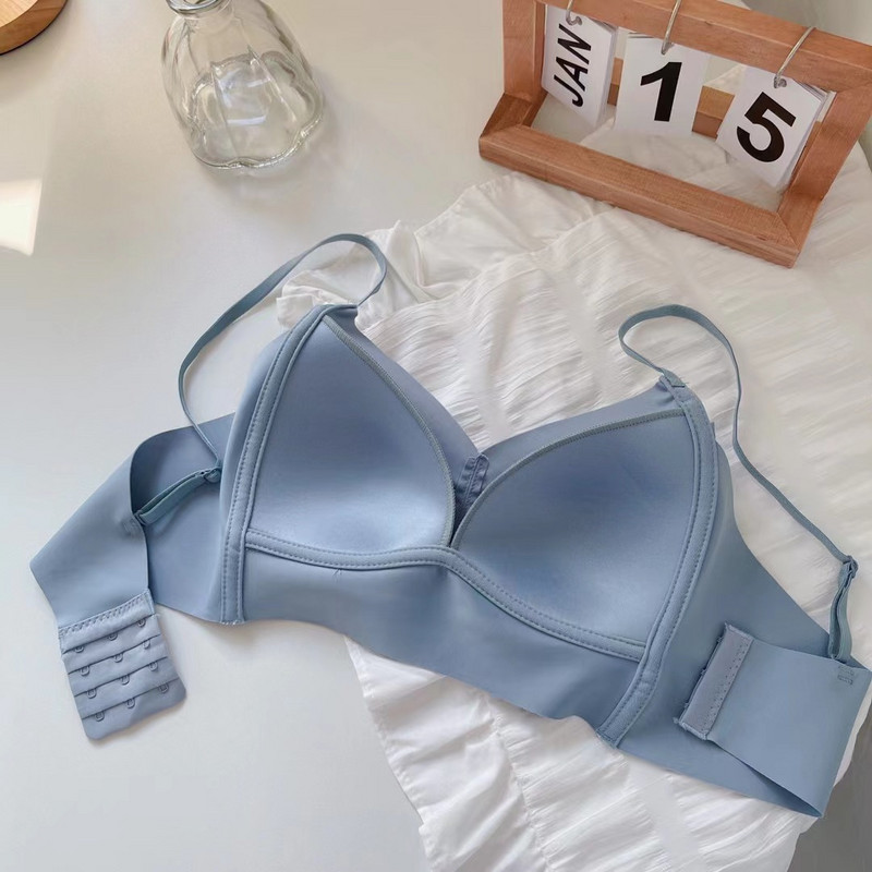 Sutiene tip vestă fără cusuri Moale fără sârmă Sutien sexy cupa subțire Ventilație Sutiene pentru femei Piept mic Lenjerie de corp Push Up Simplicity