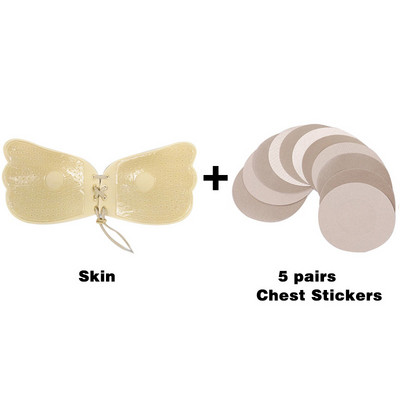 Γυναικείο αόρατο σουτιέν Super Push Up χωρίς ραφή αυτοκόλλητο, κολλώδες γαμήλιο πάρτι μπροστά στράπλες ABCD Cup Fly σουτιέν