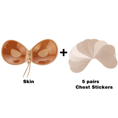 Γυναικείο αόρατο σουτιέν Super Push Up χωρίς ραφή αυτοκόλλητο, κολλώδες γαμήλιο πάρτι μπροστά στράπλες ABCD Cup Fly σουτιέν