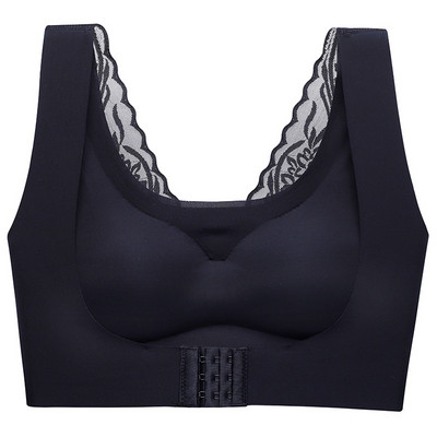 Uus lateksist plusssuuruses rinnahoidja kogub reguleerimistüüpi ilma terasrõngata Seksikas pits, ilus seljaosa õmblusteta aluspesu topsid Push Up rinnahoidja ülaosa