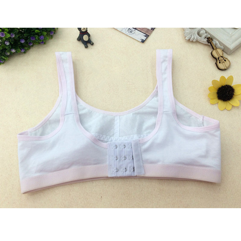 Bumbac Adolescent Tineri Studenți Subțire Respirabil Sutiene de antrenament fără sârmă Vestă de reglare pentru fete Lenjerie intimă pentru copii