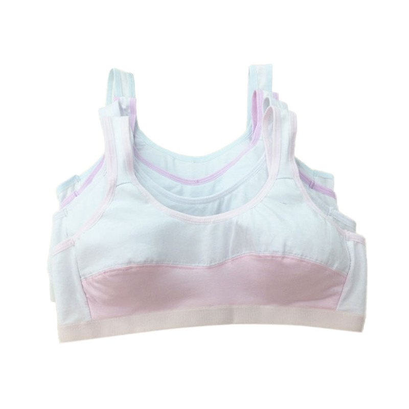 Bumbac Adolescent Tineri Studenți Subțire Respirabil Sutiene de antrenament fără sârmă Vestă de reglare pentru fete Lenjerie intimă pentru copii