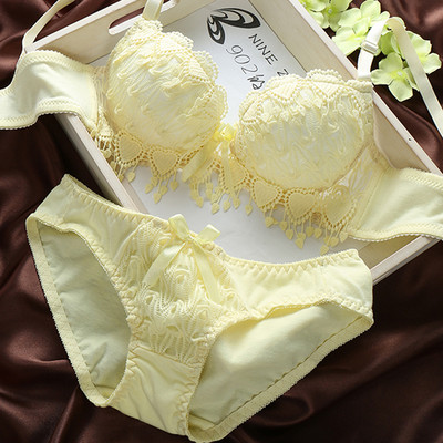 Νέο γυναικείο φλοράλ δαντέλα σετ εσωρούχων 2022 Ασύρματο στηθόδεσμο στολή Γυναικεία εσώρουχα Στερεά σέξι εσώρουχα κορσέ Push Up Σετ σουτιέν