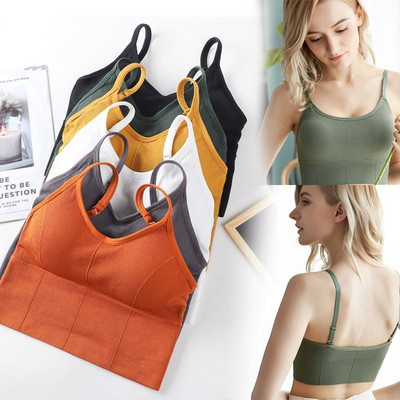 Crop Top Sieviešu bezšuvju apakšveļa Seksīga sieviešu apakšveļa Tanki Veste Harajuku Deep V Neck Summer Camis Crop Top Camisole