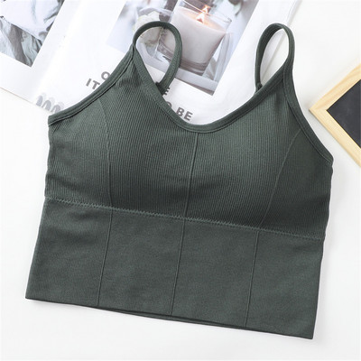 Crop Top Γυναικεία εσώρουχα χωρίς ραφές Σέξι εσώρουχα Γυναικεία φανελάκια Harajuku Βαθύ V λαιμόκοψη Καλοκαιρινό Camis Crop Top Camisole