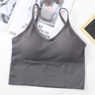 Crop Top Γυναικεία εσώρουχα χωρίς ραφές Σέξι εσώρουχα Γυναικεία φανελάκια Harajuku Βαθύ V λαιμόκοψη Καλοκαιρινό Camis Crop Top Camisole