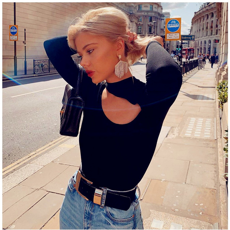 Γυναικεία μακρυμάνικη ολόσωμη φόρμα Stretch Leotard Turtleneck Ολόσωμη φόρμα μόδας Lady Elegant Sexy Slim Bodycon Boho Beach Cocktail Club