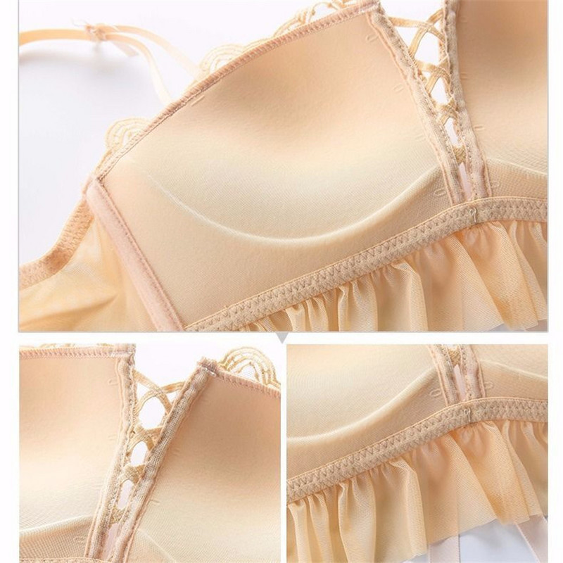 Novi ženski bežični grudnjak s vezom za žene Grils seksi push up studentsko donje rublje Čipkani bešavni grudnjak Žensko donje rublje